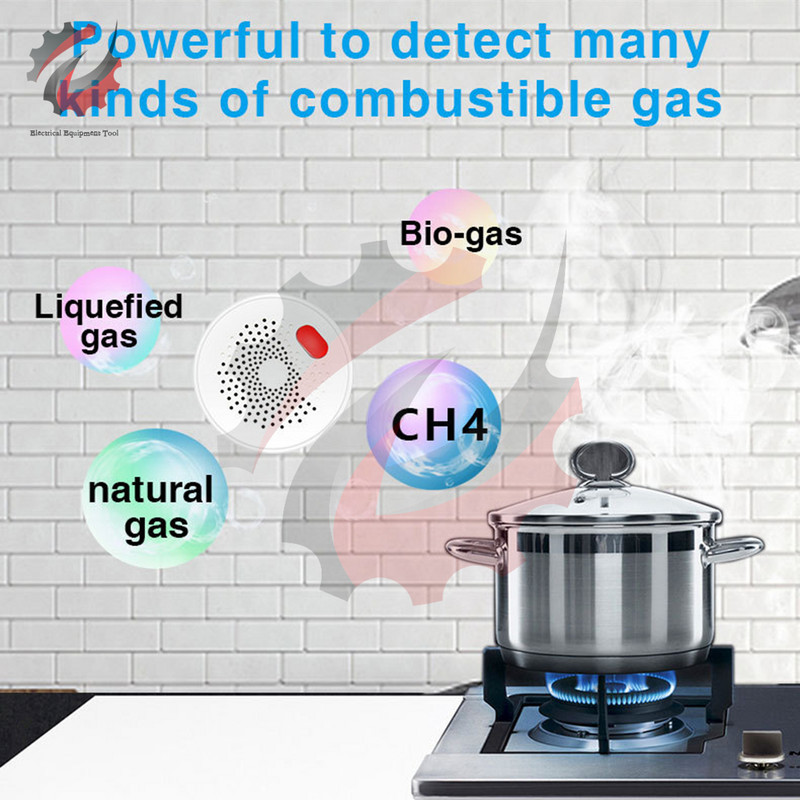 AC110-230V Tuya Wifi gamtinių dujų jutiklis, degus buitinis išmanusis Lpg dujų signalizacijos detektorius, nuotėkio jutiklis, gaisrinės saugos išmanusis namas