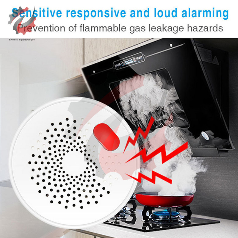 AC110-230V Tuya Wifi gamtinių dujų jutiklis, degus buitinis išmanusis Lpg dujų signalizacijos detektorius, nuotėkio jutiklis, gaisrinės saugos išmanusis namas
