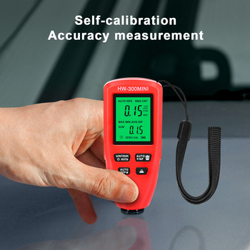 Уред за измерване на дебелината на боята за автомобили 0-2000UM Fe & NFe Уред за измерване на дебелината на покритието за коли
