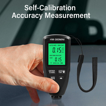 Ψηφιακός μετρητής πάχους επίστρωσης LCD 0-2000UM Μετρητής φιλμ βαφής FE/NFE Mini Thickness Tester Painting Industry Εργαλείο