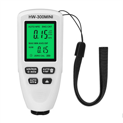 Digitaalne LCD kattekihi paksuse mõõtur 0-2000 UM värvikilemõõtur FE/NFE autokile minipaksuse tester värvimistööstuse tööriist
