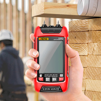 ANENG GN601 0-99,9% хигрометър за дървен материал Цифров датчик за температура и влажност Тестер за измерване на температура 20,5% Пин-тип инструмент за измерване на дърво