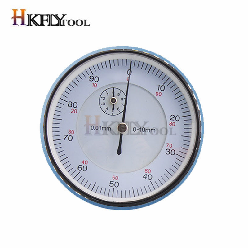 Indicator de grosime a cadranului de înaltă precizie 0-10mm 0.01mm Tester de carcasă metalică din piele Instrumente instrumente de măsurare a lățimii