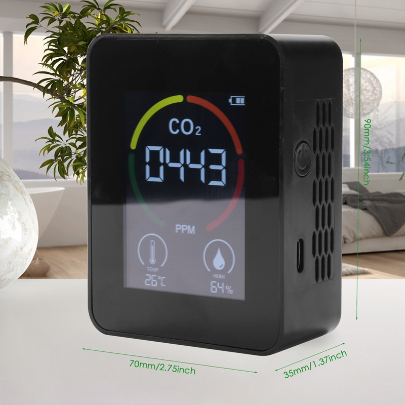 Oro monitorius CO2 anglies dioksido detektorius oro kokybės temperatūros drėgmės stebėjimo greitas matavimo matuoklis CO2