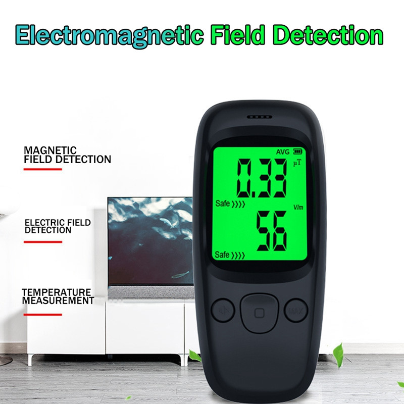 Elektromagnetinės spinduliuotės testeris Daugiafunkcis skaitmeninis LCD detektorius, skirtas namų lauko juodai