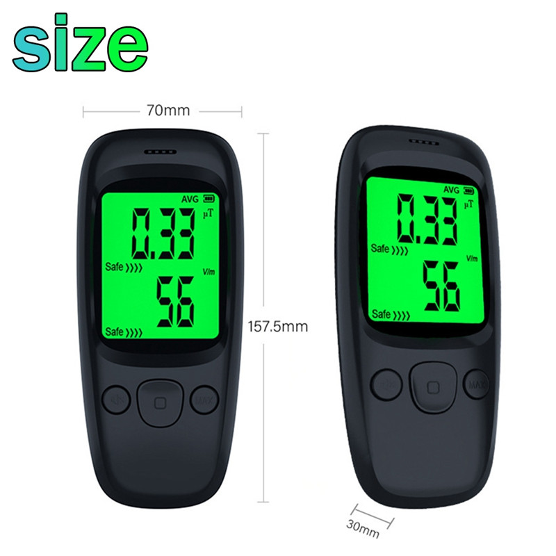 Elektromagnetinės spinduliuotės testeris Daugiafunkcis skaitmeninis LCD detektorius, skirtas namų lauko juodai