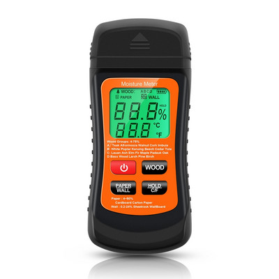 Medienos drėgmės matuoklis, 8-IN1 skaitmeninis drėgmės matuoklis, tikslaus kaiščio tipo vandens nuotėkio detektoriaus pelėsių testeris, drėgmės matuoklis