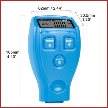 RZ Уред за измерване на дебелината на автомобилната боя gm200a Уред за измерване на дебелината на автомобилната боя за автомобили Измерване на покритието Тестер за изработка на автомобилна боя 1,8 mm