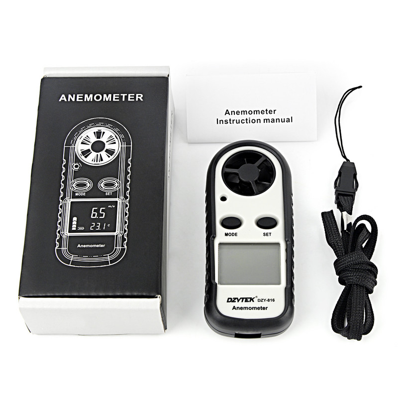 DZYTEKi kaasaskantav tuulekiiruse mõõtja minituulemõõtur Anemometro tuulemõõtur 0-30 m/s LCD digitaalne käeshoitav mõõteriist