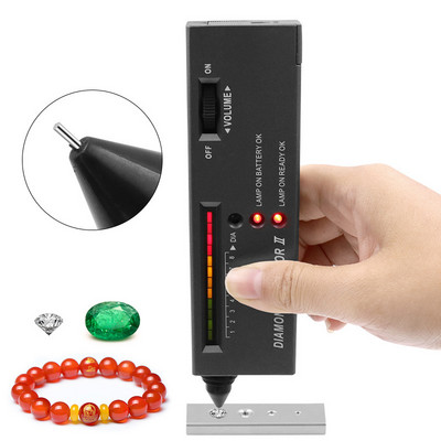 Tester pentru pietre prețioase de diamant Instrument portabil de selectare a pietrelor prețioase Indicator LED Instrument de testare precis și fiabil pentru bijuterii
