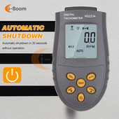 HS2234 skaitmeninis tachometras bekontaktis lazerinis tachometras automatinis matavimo spidometras LCD ekranas Fotoelektrinis tachometras