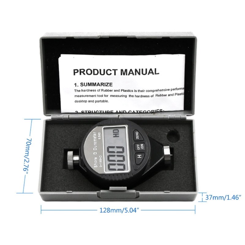 Skaitmeninis ekranas Padangos Durometras Sklerometras Kietumo matuoklis Matuoklis Pastraipa