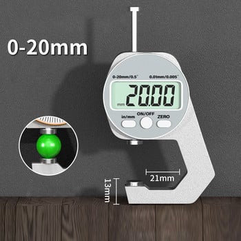 Цифров измервател на дебелината с LCD дисплей за измерване на инструменти за измерване на дебелината на перлена стоманена плоча, стоманена тръба, дърво, кожа