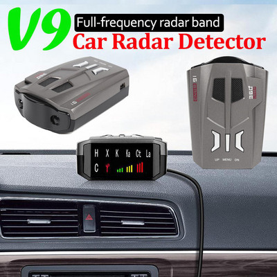 V9 Ανιχνευτής ραντάρ αυτοκινήτου Αγγλικά Ρωσικά Φωνητική ειδοποίηση Ανίχνευση σήματος ραντάρ Οθόνη LED Σύστημα δοκιμής ταχύτητας αυτοκινήτου XK Ka Band