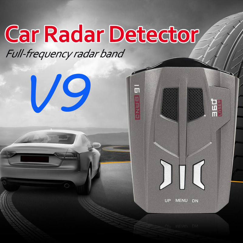 V9 Automobilski radar detektor Engleski ruski Glasovno upozorenje Detekcija radarskog signala LED zaslon Sustav za testiranje brzine automobila XK Ka Band