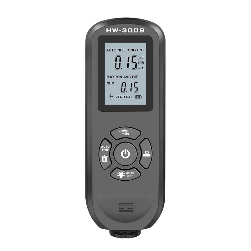 HW-300S skaitmeninis LCD plėvelės storio matuoklis Automobilio dažų storio testeris Dangos storio matuoklis 0-2000um rankinis dažymo įrankis