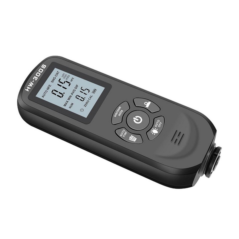 HW-300S skaitmeninis LCD plėvelės storio matuoklis Automobilio dažų storio testeris Dangos storio matuoklis 0-2000um rankinis dažymo įrankis