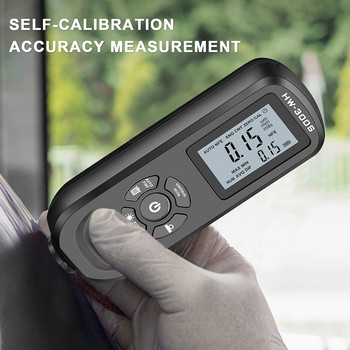HW-300S Цифрова подсветка Измервател на дебелината на LCD филма Тестер за дебелина на боята на автомобила Измервател на дебелината на покритието Инструмент за измерване
