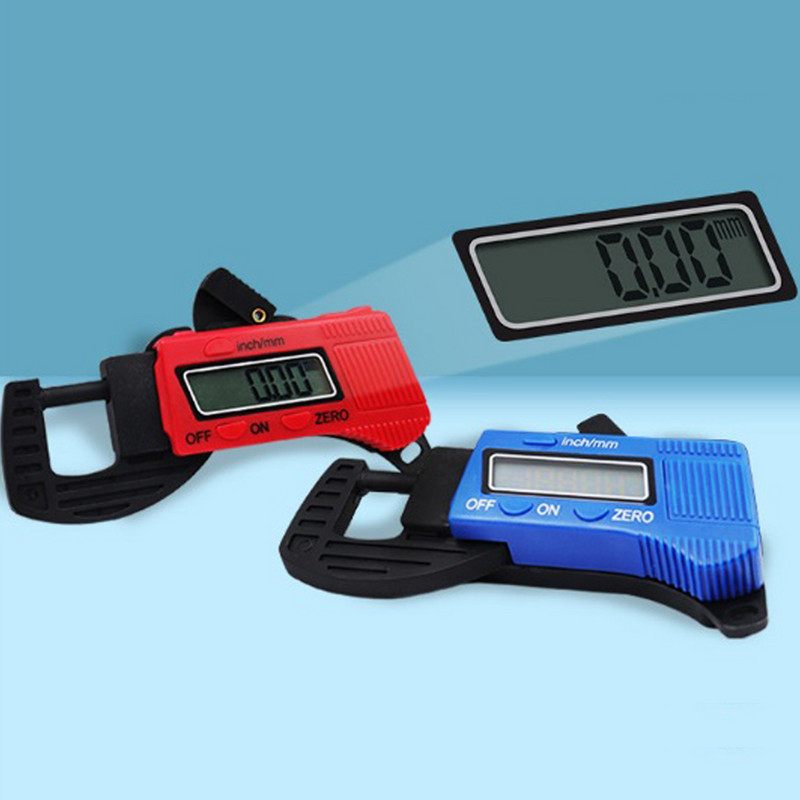 Apkaba anglies pluošto kompozitai Elektroninis skaitmeninis ekranas Storis Apkaba Mikrometras Matuoklis INCH/MM Matavimo įrankis 0-12,7 mm
