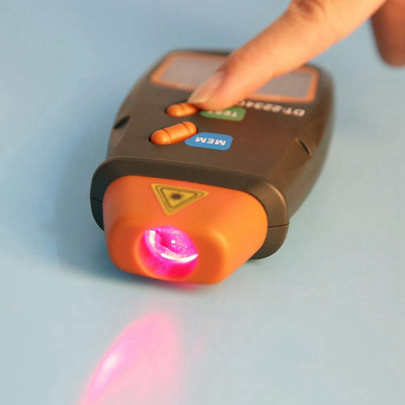 Digitalni tahometar, DT-2234C+ beskontaktni mini mjerač broja okretaja u minuti, LCD zaslon, ručni digitalni foto tahometar