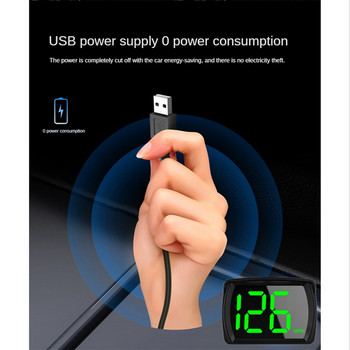 HUD GPS скоростомер Цифров скоростомер USB кабел Инсталиране на точни MPH актуализации Черно за автомобили Камиони