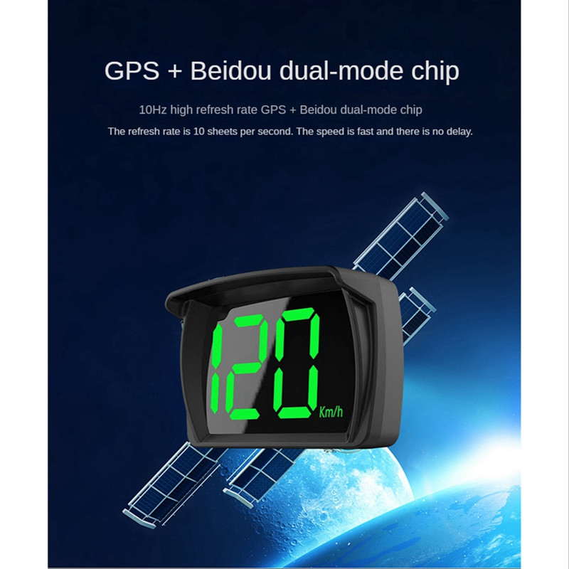 HUD GPS spidometro skaitmeninis greičio matuoklis USB laidas Įdiekite tikslius MPH atnaujinimus, juodus automobiliniams sunkvežimiams