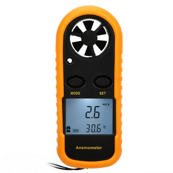 Ръчен термометър за вятър 0-30m/s Анемометър Джобен интелигентен измервател на скоростта на вятъра Измервател против борба Дигитален дисплей