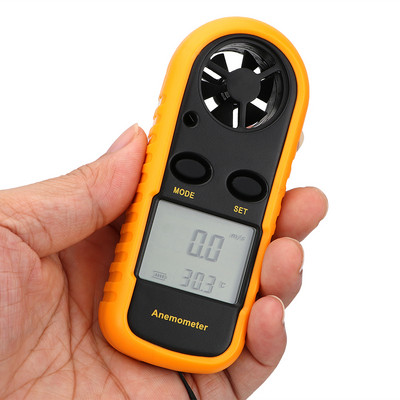Kézi szélhőmérő 0-30 m/s szélmérő zseb Smart szélsebességmérő birkózás elleni mérő digitális kijelző