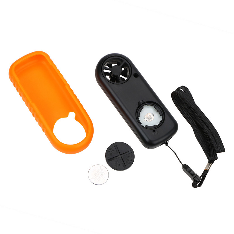 Rankinis vėjo termometras 0–30 m/s anemometras, kišeninis išmanusis vėjo greičio matuoklis, kovos su imtynių matuoklis Skaitmeninis ekranas