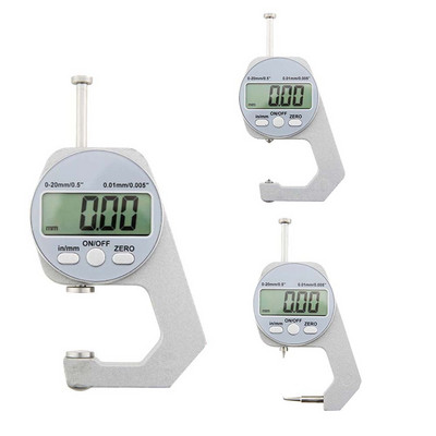 Digitális kijelző vastagságmérő elektronikus LCD mikrométer metrikus falvastagság mérő eszközök 0-20 mm