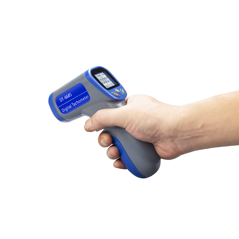 Skaitmeninis lazerinis tachometras 2.5-99999 LCD ekranas, automatinis rankinis bekontaktis RPM greičio matuoklis duomenų įrašymo laikymo spidmačio foninis apšvietimas