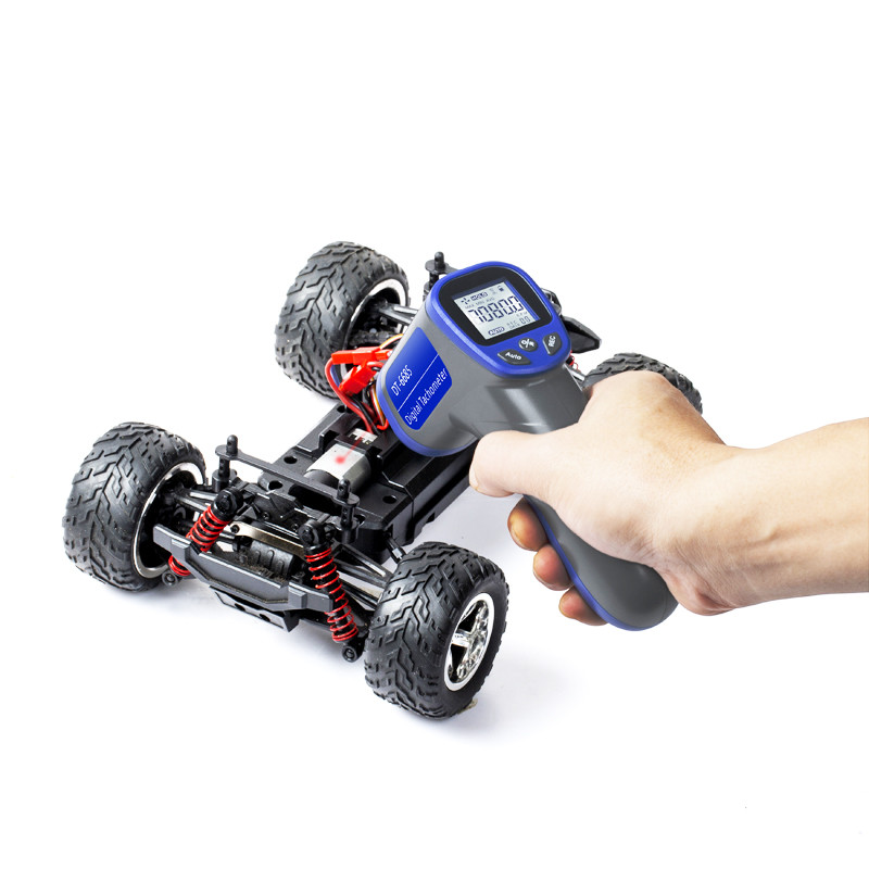 Skaitmeninis lazerinis tachometras 2.5-99999 LCD ekranas, automatinis rankinis bekontaktis RPM greičio matuoklis duomenų įrašymo laikymo spidmačio foninis apšvietimas