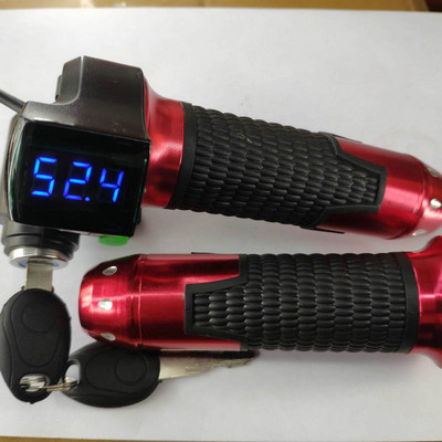 MĖLYNAS RAIDĖS ekranas DROSELĖS DALIS + Užraktas + Kruizinis Daugiafunkcis vairo įtampos ekranas Ličio baterijos GRIP