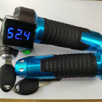 MĖLYNAS RAIDĖS ekranas DROSELĖS DALIS + Užraktas + Kruizinis Daugiafunkcis vairo įtampos ekranas Ličio baterijos GRIP