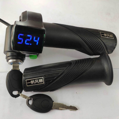 MĖLYNAS RAIDĖS ekranas DROSELĖS DALIS + Užraktas + Kruizinis Daugiafunkcis vairo įtampos ekranas Ličio baterijos GRIP