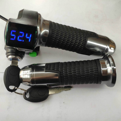 MĖLYNAS RAIDĖS ekranas DROSELĖS DALIS + Užraktas + Kruizinis Daugiafunkcis vairo įtampos ekranas Ličio baterijos GRIP