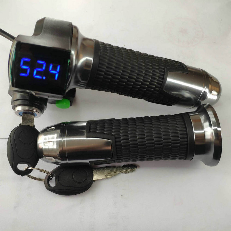 MĖLYNAS RAIDĖS ekranas DROSELĖS DALIS + Užraktas + Kruizinis Daugiafunkcis vairo įtampos ekranas Ličio baterijos GRIP