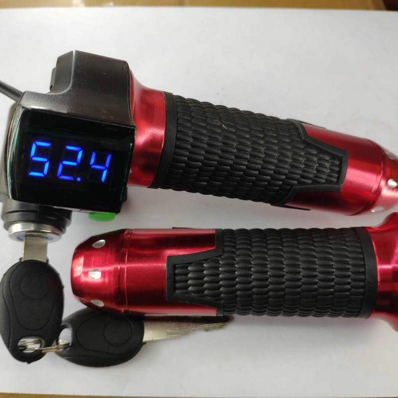 MĖLYNAS RAIDĖS ekranas DROSELĖS DALIS + Užraktas + Kruizinis Daugiafunkcis vairo įtampos ekranas Ličio baterijos GRIP