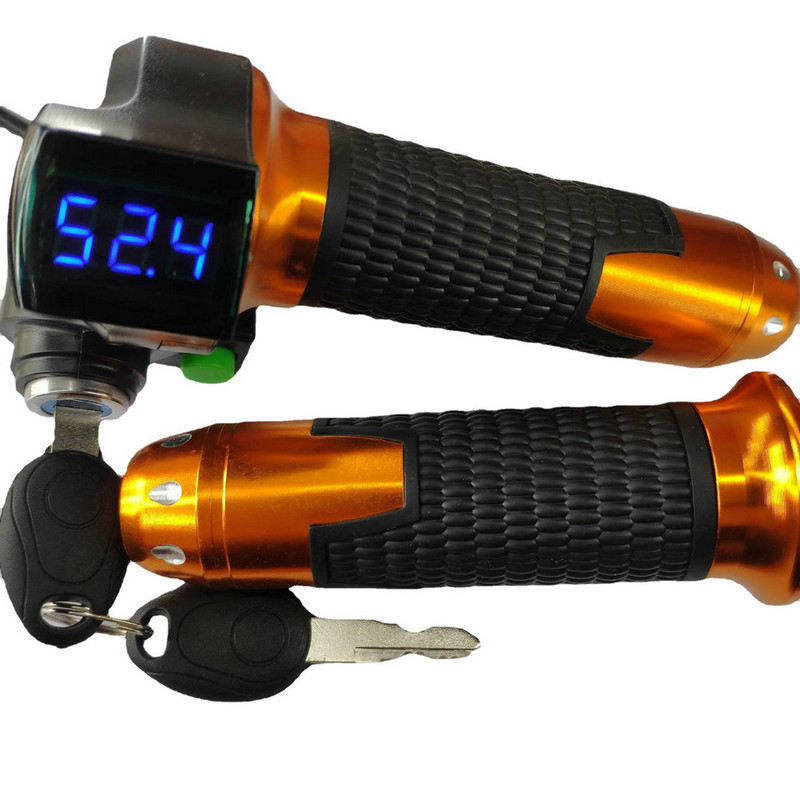 MĖLYNAS RAIDĖS ekranas DROSELĖS DALIS + Užraktas + Kruizinis Daugiafunkcis vairo įtampos ekranas Ličio baterijos GRIP