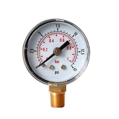 40 mm čeoni mjerač tlaka 1/8" BSPT donji nosač 15,30,60.100,160 200, 300 PSI & bar za zrak plin voda gorivo tekućina.