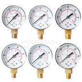 Manometar 52 mm 1/4" BSPT okomiti 15,30,60,100,150,300 PSI i donji nosač šipke