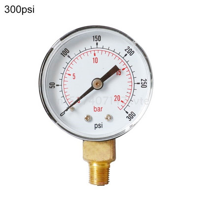 Manometar 52 mm 1/4" BSPT okomiti 15,30,60,100,150,300 PSI i donji nosač šipke