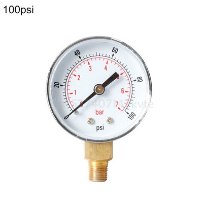 Manometar 52 mm 1/4" BSPT okomiti 15,30,60,100,150,300 PSI i donji nosač šipke