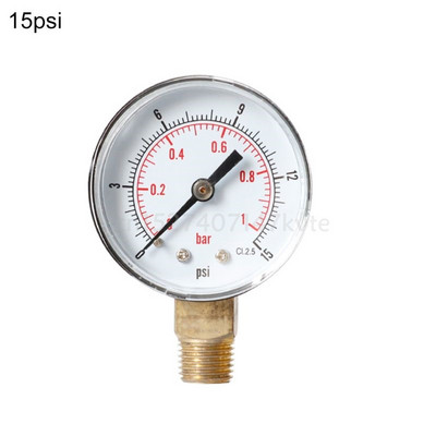 Manometar 52 mm 1/4" BSPT okomiti 15,30,60,100,150,300 PSI i donji nosač šipke