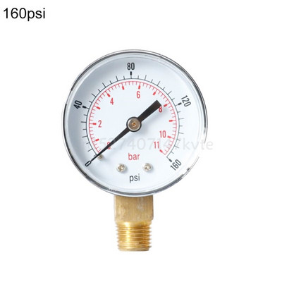 Manometar 52 mm 1/4" BSPT okomiti 15,30,60,100,150,300 PSI i donji nosač šipke