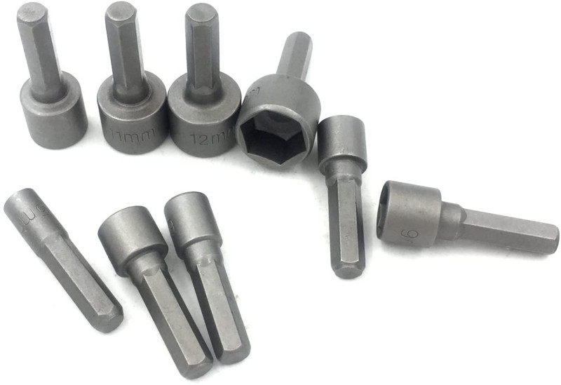 9vnt./komplektas 5mm-13mm šešiabriauniai lizdai Movai Purkštukai Veržlės atsuktuvo rinkinys Maitinimo veržlės Atsuktuvo lizdas Atsuktuvų rinkinys antgalių rinkiniai Įrankiai