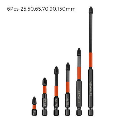 Binoax 5/6 tk PH2 magnetilise ristotsaku komplekt Phillips Impact partiipea kõvadus Kruvikeeraja otsik Kruvikeeraja käsitööriistad