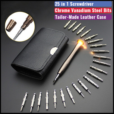 25 σε 1 Mini Precision Screwdriver Magnetic Set Electronic Torx Screwdriver Opening Tools Tools for iPhone Camera Watch PC