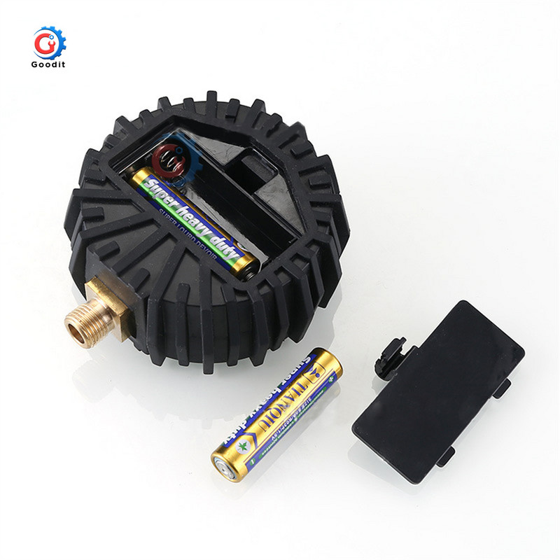 Didelio tikslumo 0-200 PSI skaitmeninis padangų oro slėgio matuoklis LCD manometro slėgio matuoklis su LED lempute, skirtas automobilių sunkvežimių motociklui