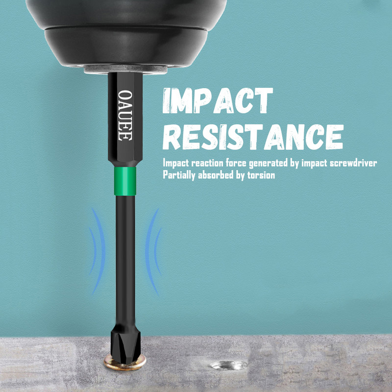 4/5/6 tk magnetilise partiipeaga, tugeva ristiga PH2 suure kõvadusega kruvikeerajate komplekt 60/70/90 mm libisemiskindlate veekindlate otsikute komplekt